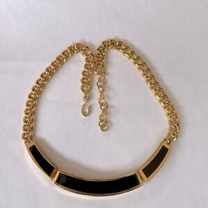 MONET Necklace with Black Enamel